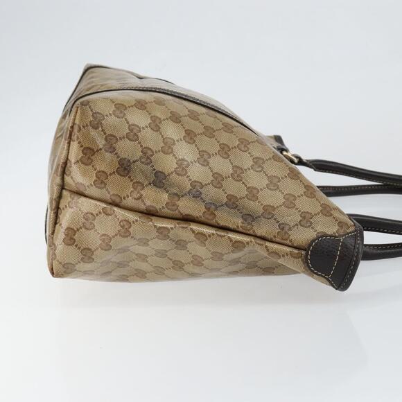 GUCCI GG Crystal Tote Bag Coated Canvas Outlet Beige Gold - Picture 4 of 13